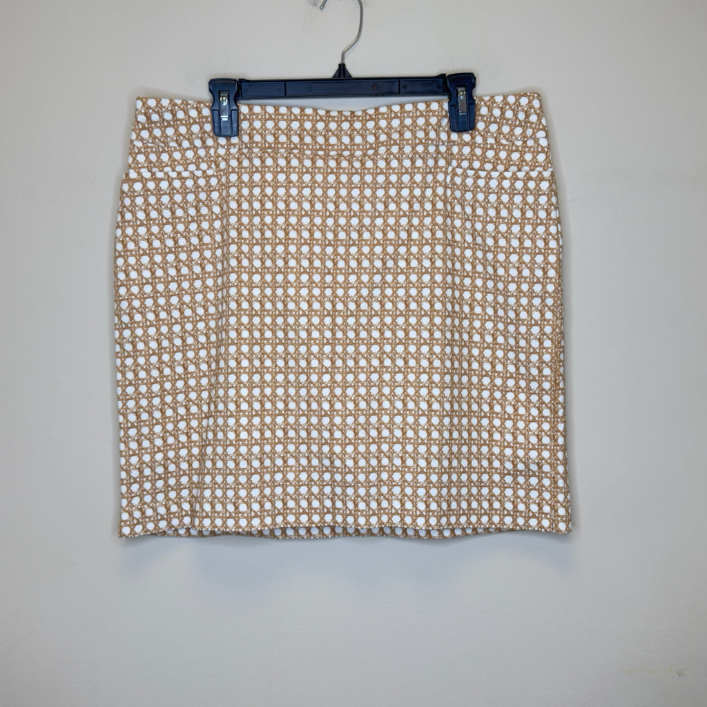 Chico's Brigitte Pull-On Cane Print Skort - Size 14 (XL)