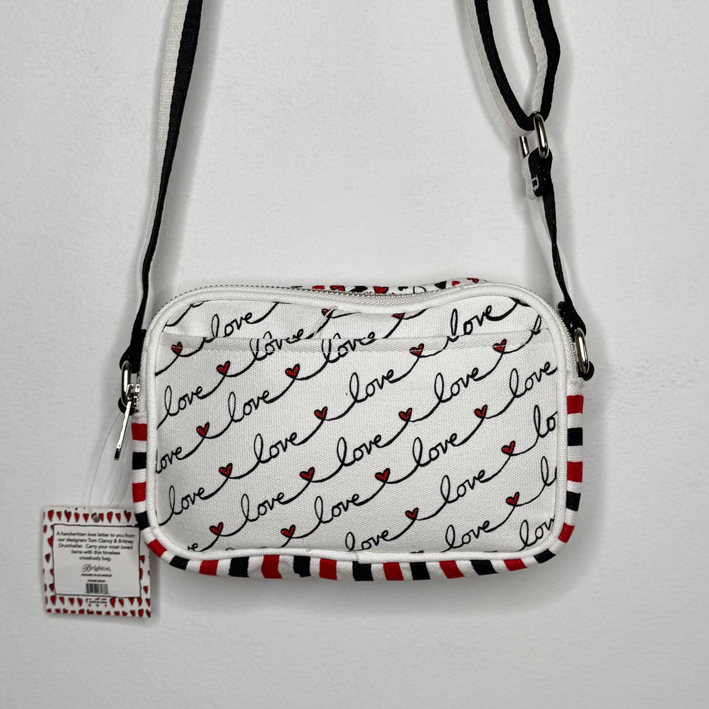Brighton Love Scroll Canvas Crossbody Handbag