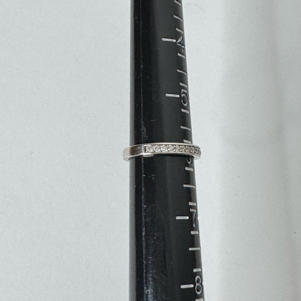 925 Sterling Silver CZ Eternity Band - Size 6