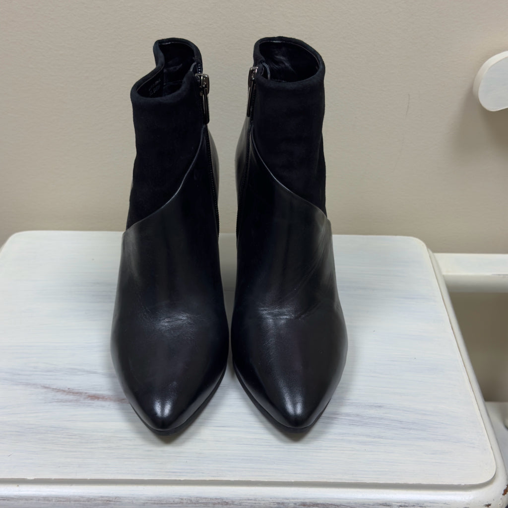 Vince Camuto Black Leather and Suede Booties - Size 6 1/2M
