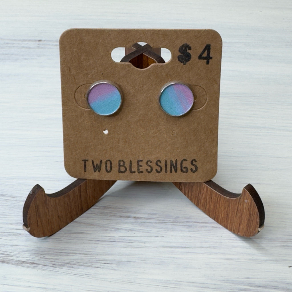 Two Blessings Earrings - Pink/Blue