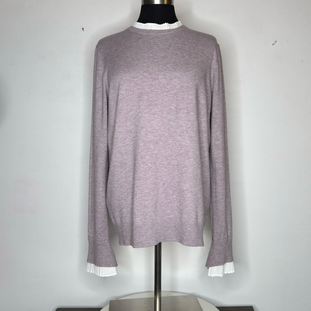 Vila Milano Pleated Neck & Wrist Super Soft Sweater - Size XL