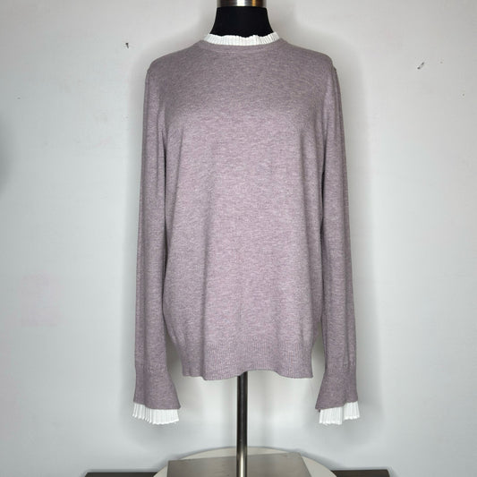 Vila Milano Pleated Neck & Wrist Super Soft Sweater - Size XL