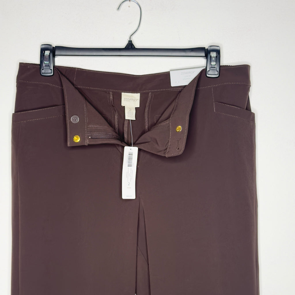 Zenergy by Chico's Neema Crop Side Snap Pants - Size Large - 14