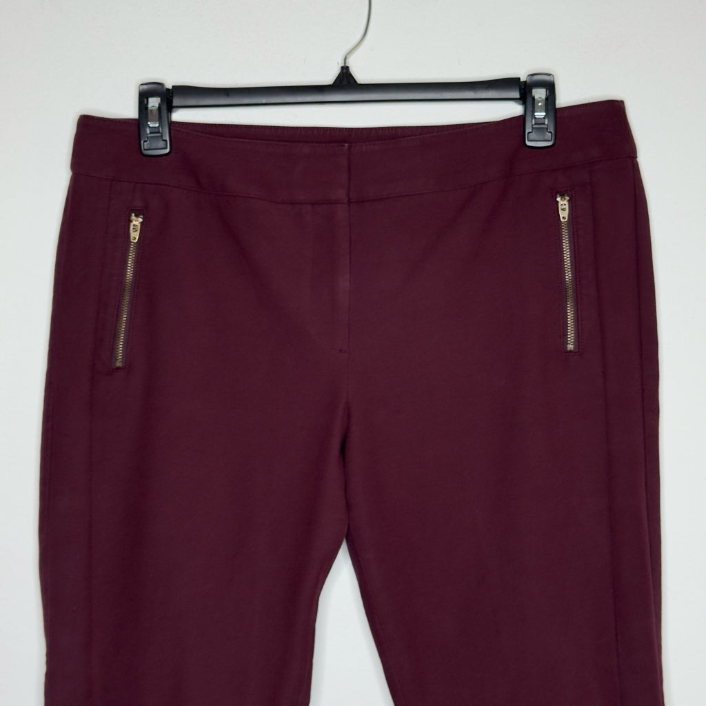 Loft Julie Skinny Burgundy Dress Pants - Size 14