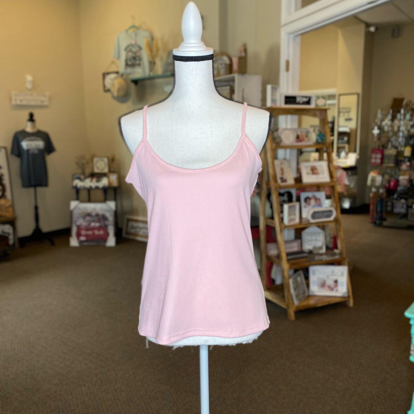 Ribbed Pink Tank Top - Size XXL