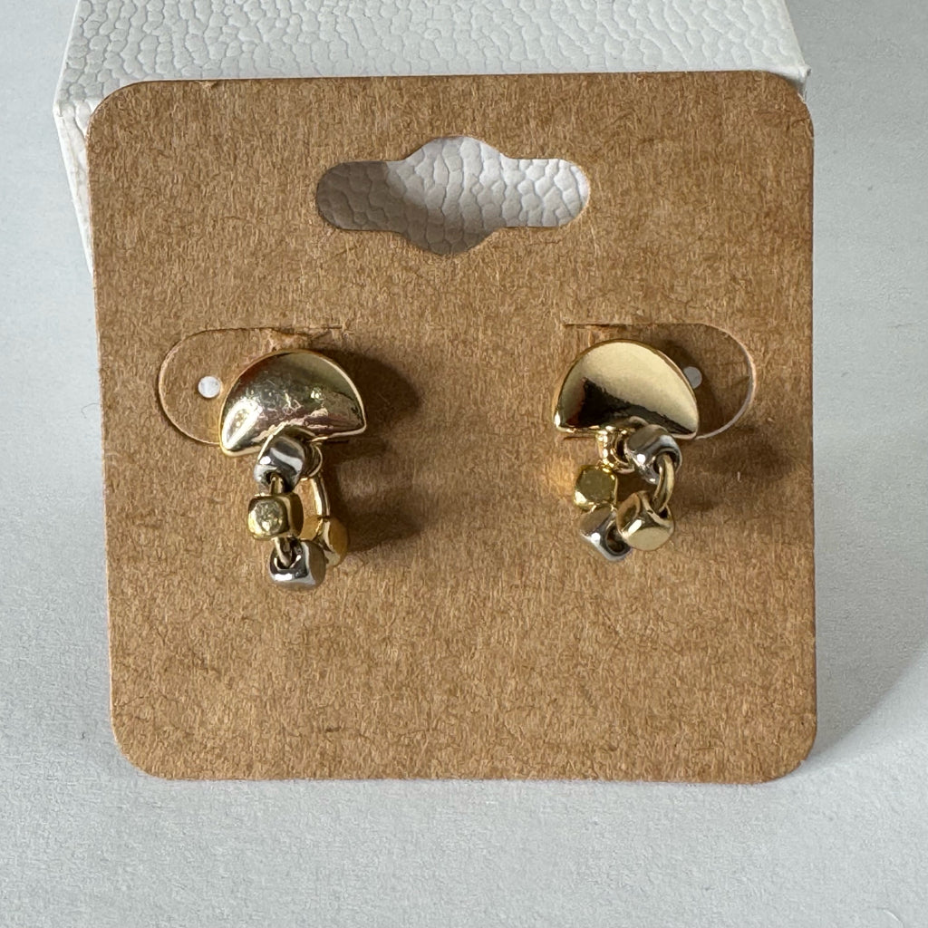 Two-Tone Stud Earrings