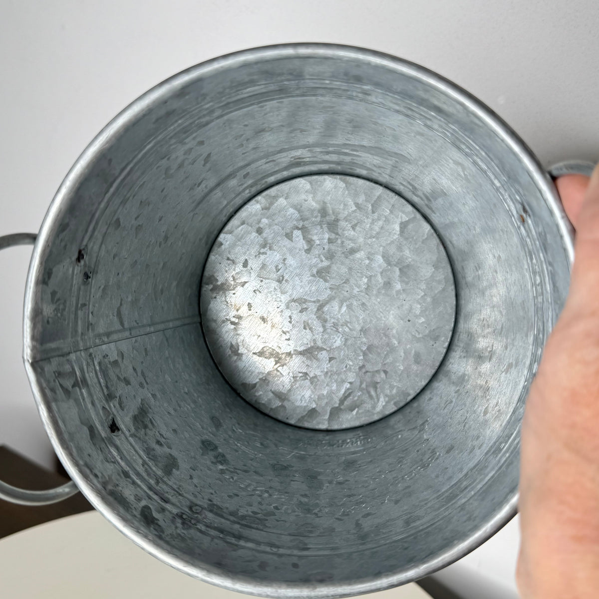Cut & Carry Christmas Trees Galvanized Metal Pail With Handles