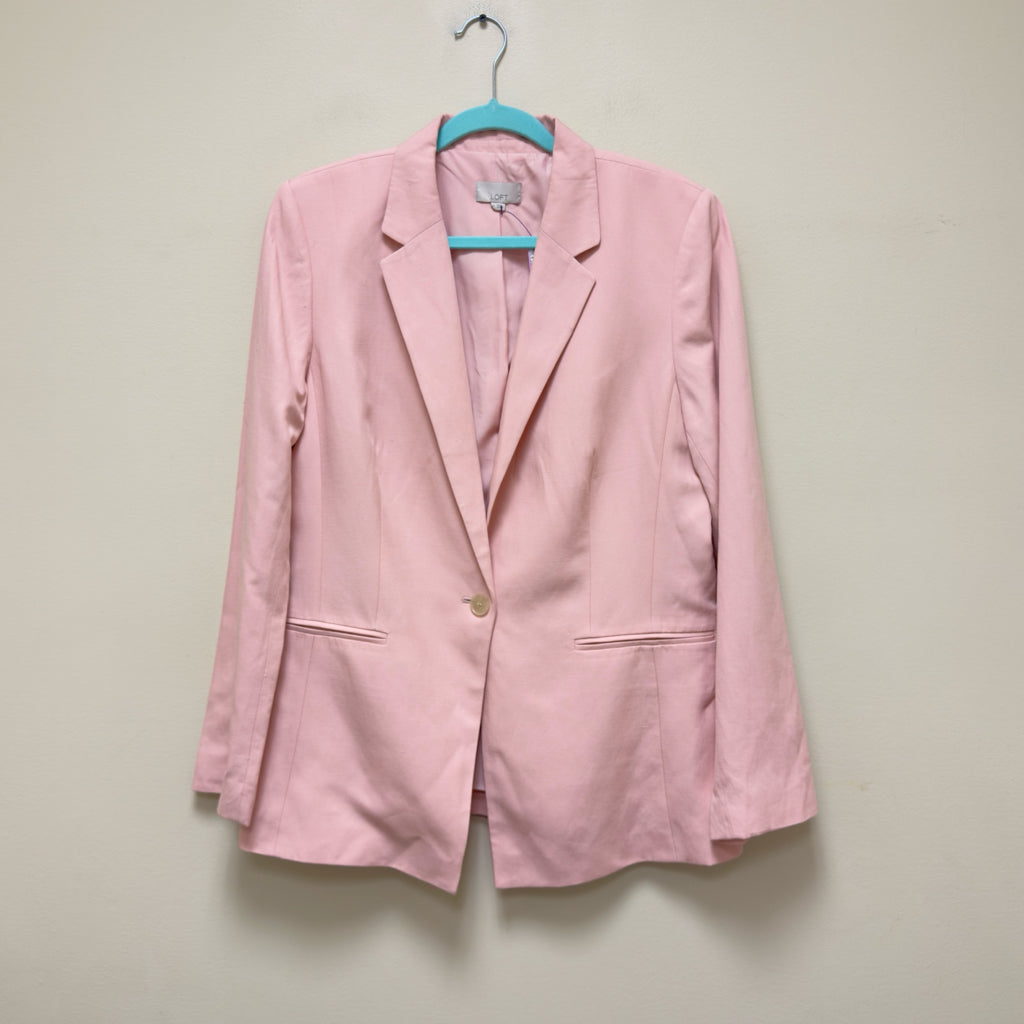 Loft Linen Blend Blazer - Size 14
