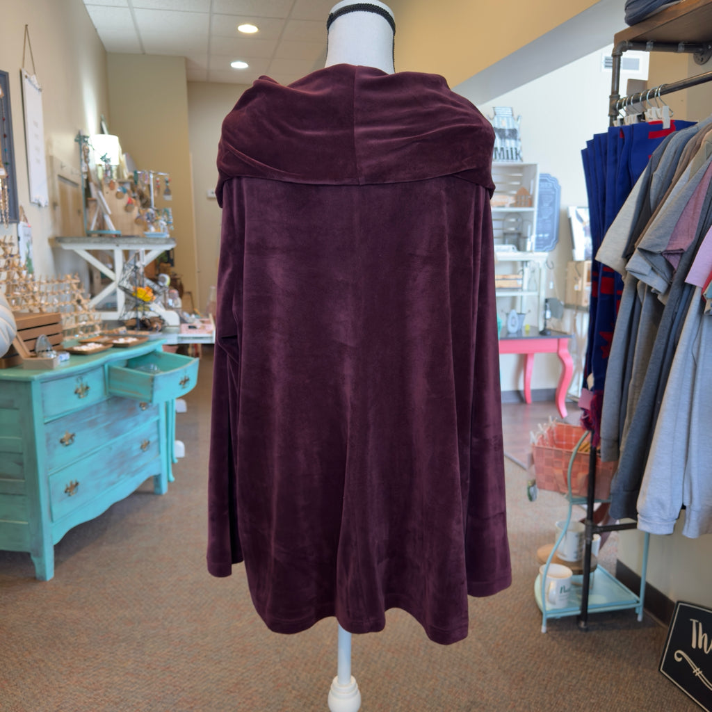 Lane Bryant Cowl-Neck Velour Max Swing Top - Size 22/24