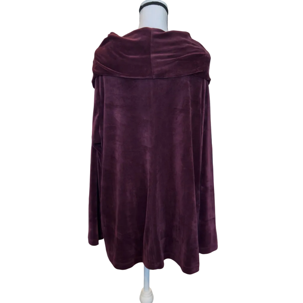 Lane Bryant Cowl-Neck Velour Max Swing Top - Size 22/24