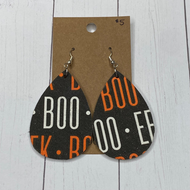 Two Blessings - Wood Halloween Earrings - Boo