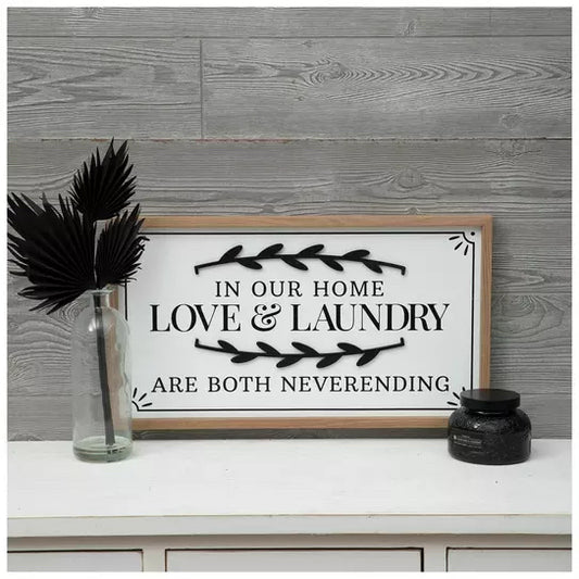 Love & Laundry Wood Wall Decor
