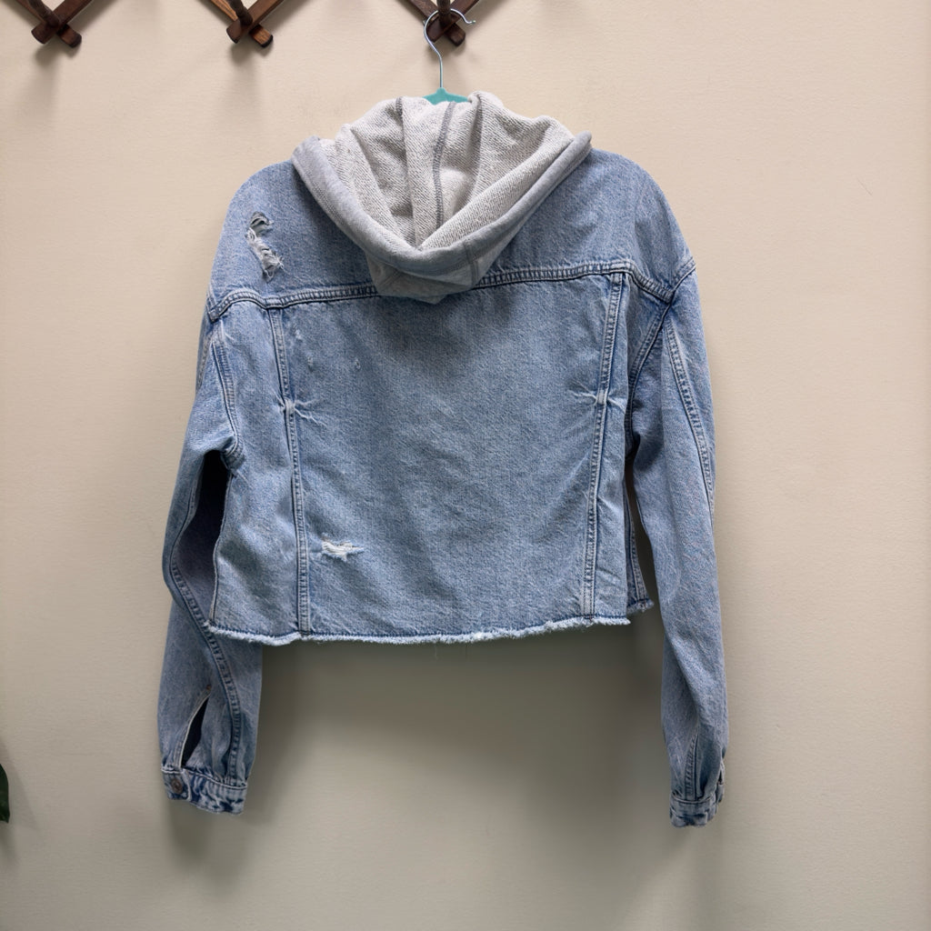 American Eagle Denim Hooded Jacket - Size Medium