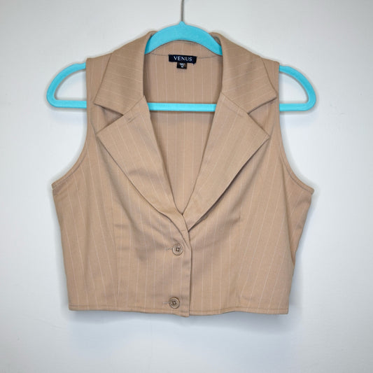 Venus Pinstriped Vest - Size 10