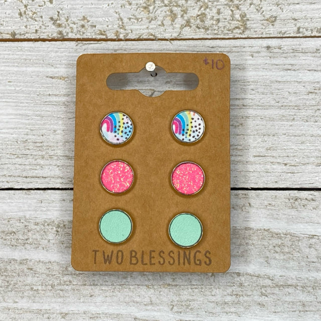 Two Blessings Earrings - 3pk