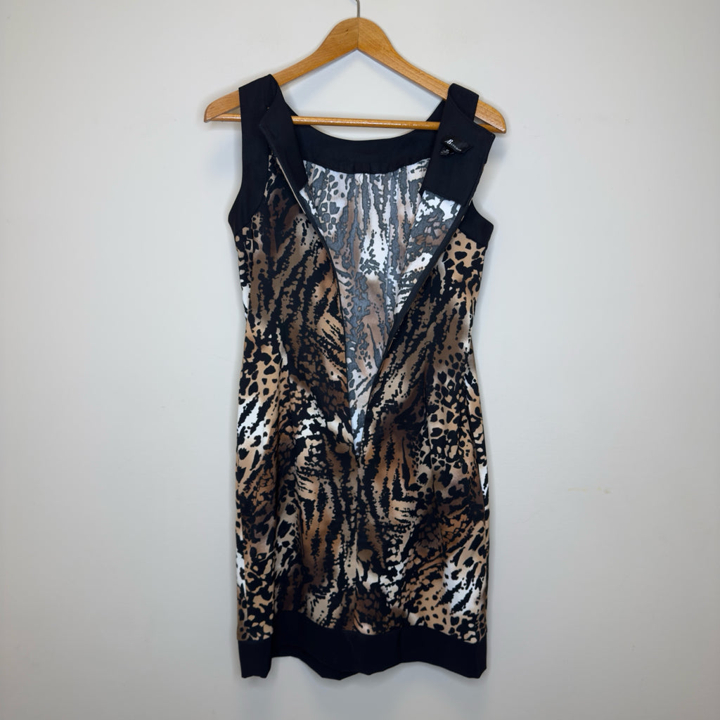 AB Studio Tiger Print Pocket Dress - Size 10