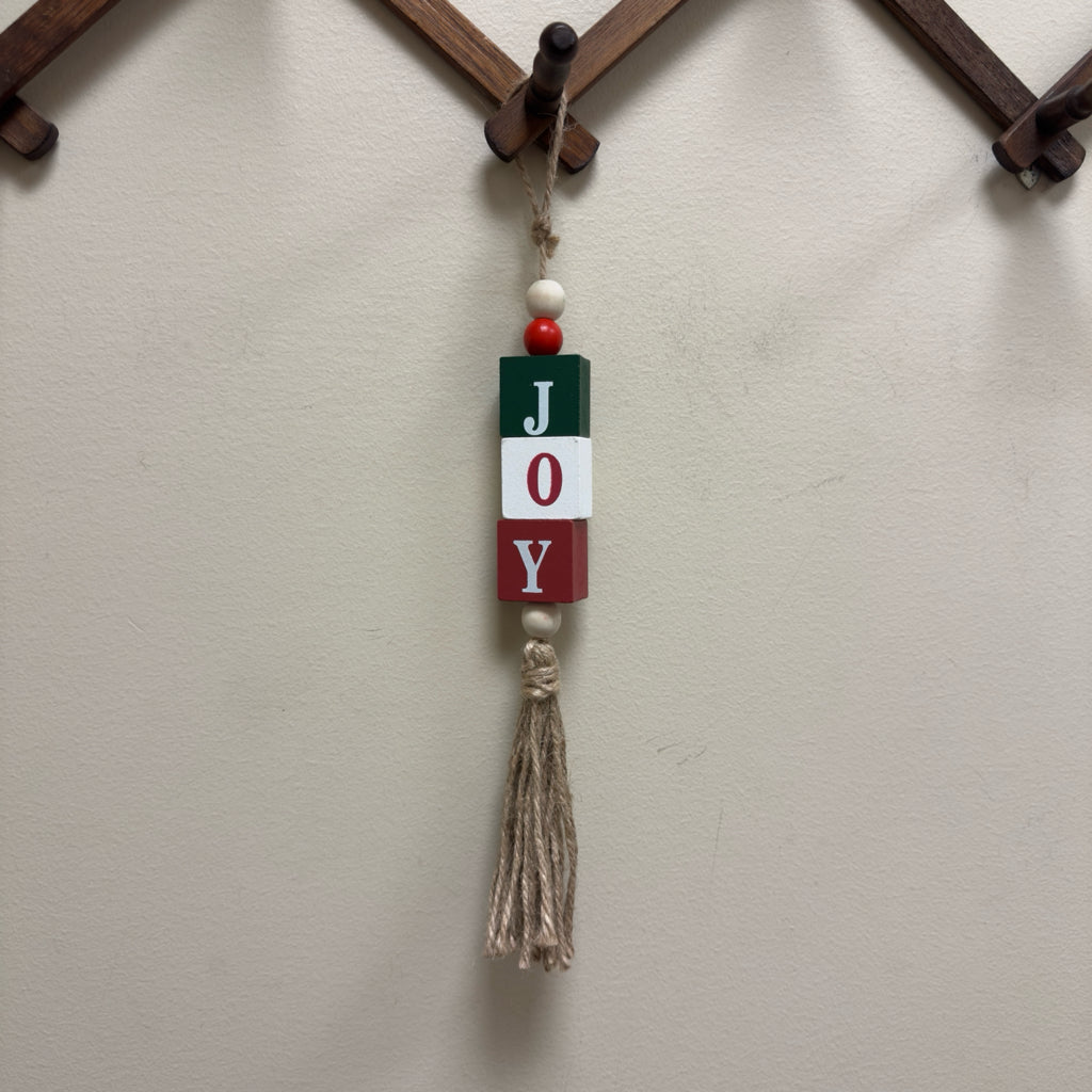 Joy Block Hanging Sign