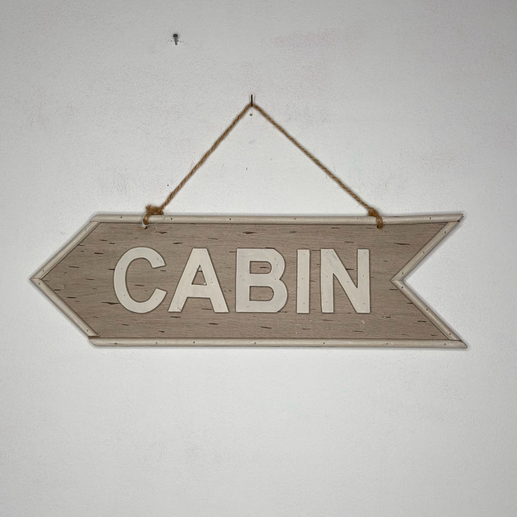 Cabin Arrow Sign