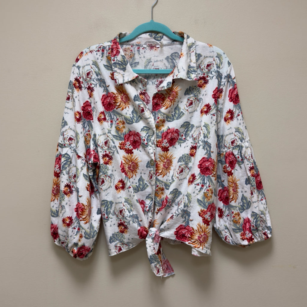 Kaktus Tie Front Top - Size Large