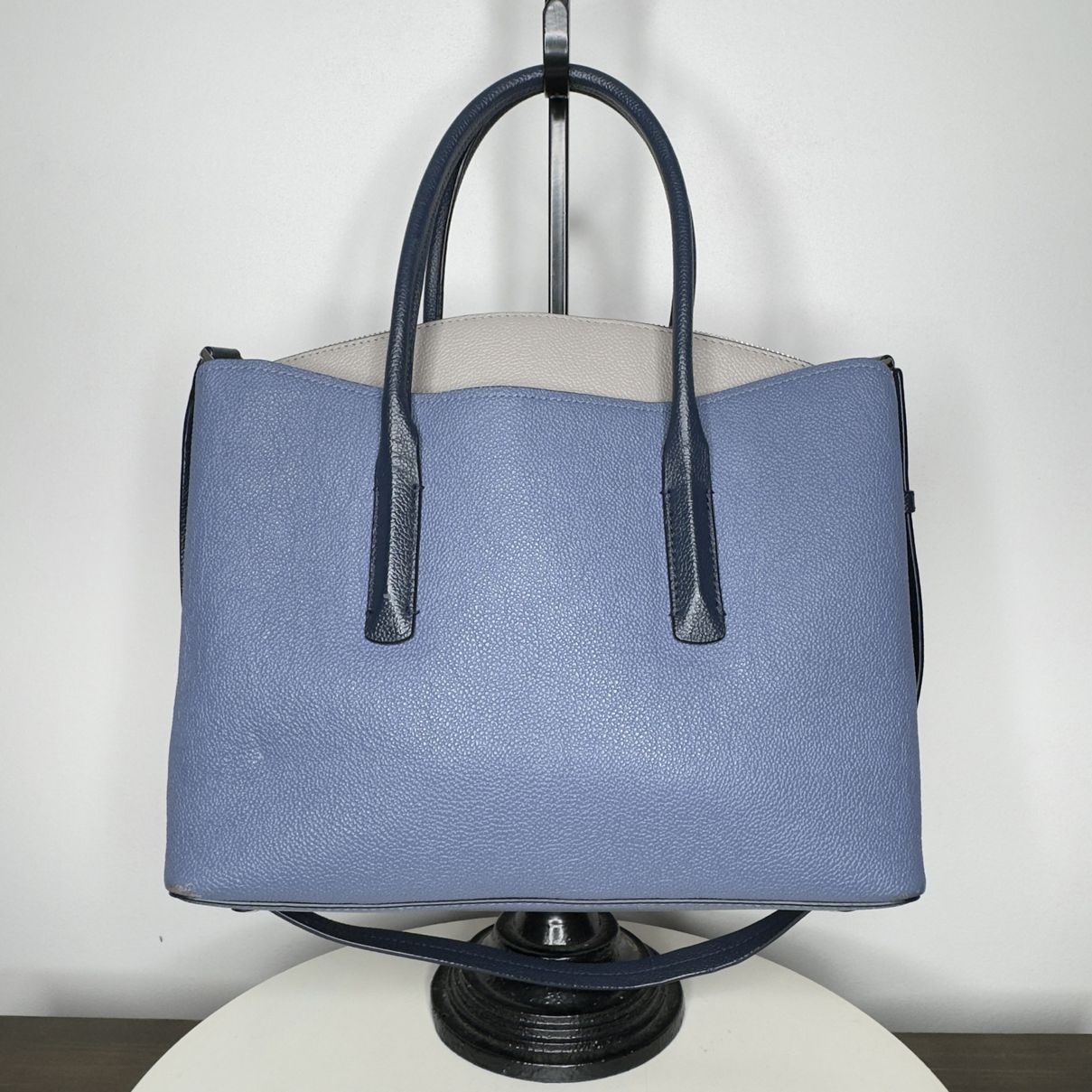 Kate Spade Margaux Celestial Blue Colorblock Pebble Leather Handbag