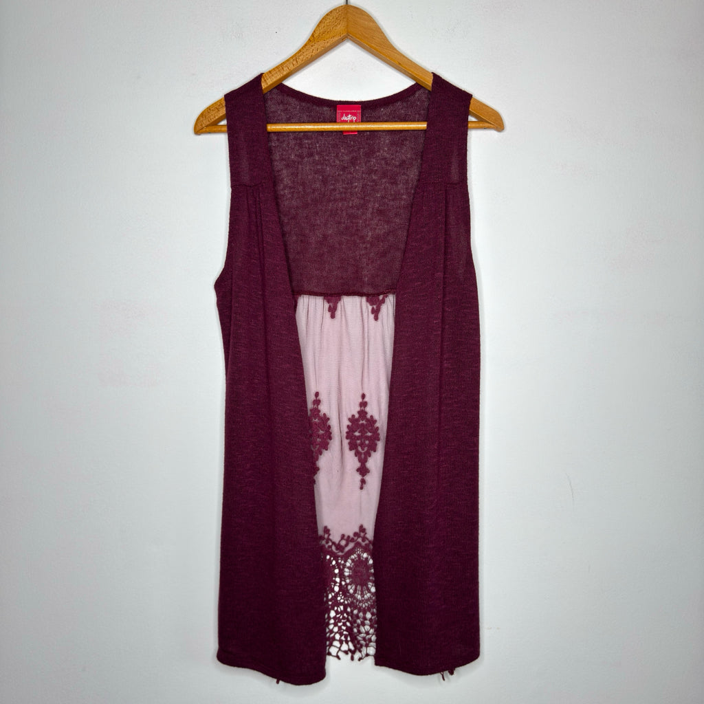 Daytrip Sleeveless Cardigan Vest - Size Large