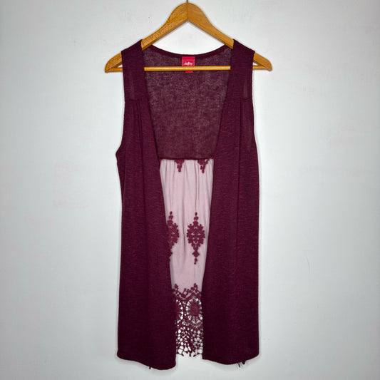Daytrip Sleeveless Cardigan Vest - Size Large