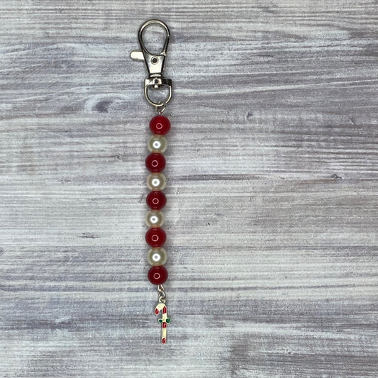 Inga Ann's Keychain Charm - Candy Cane