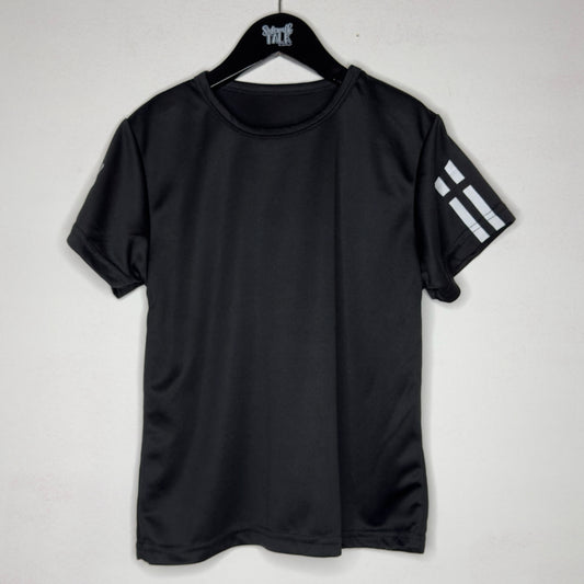 Boys Black Short Sleeve Athletic Tee - Size 8