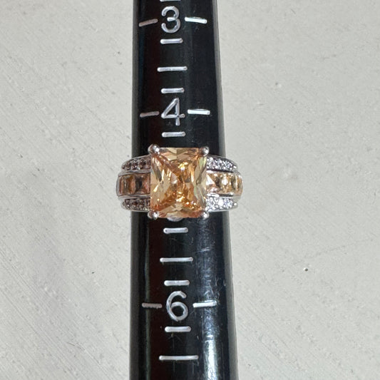 Faux Citrine Statement Ring - Size 5