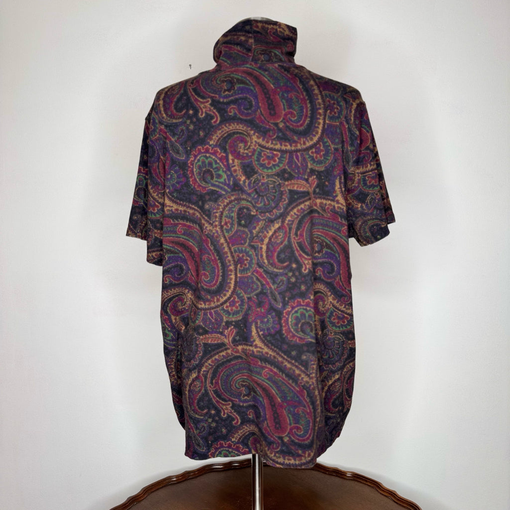 Lauren Ralph Lauren Paisley Print Mock Neck Top - Size 2X