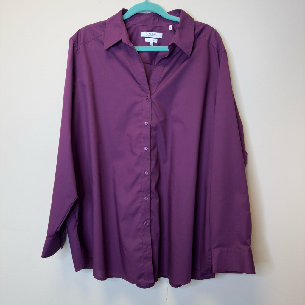 Foxcroft Wrinkle Free Top - Size 22W