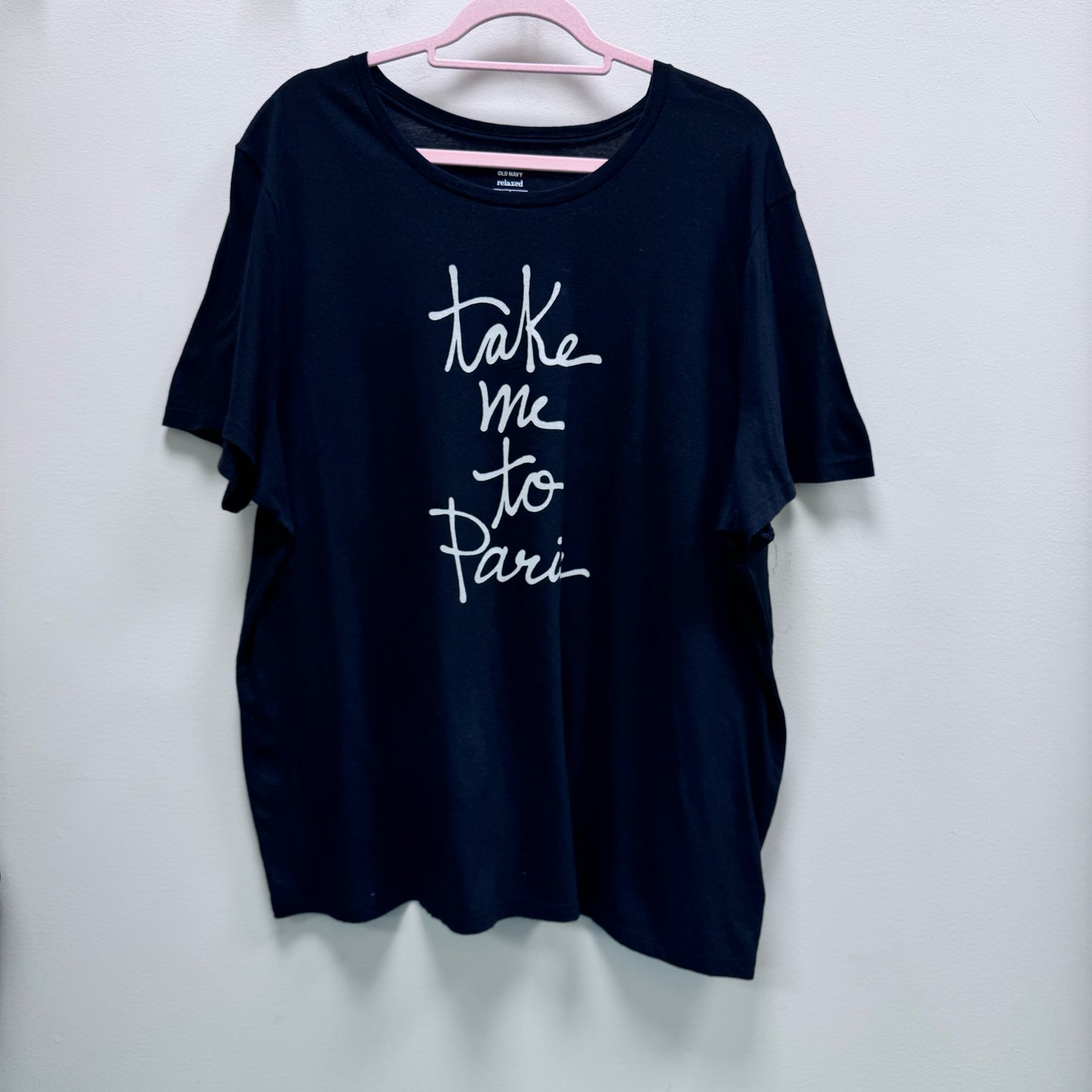 Old Navy Relaxed "Take Me To Paris" Tee - Size XXL