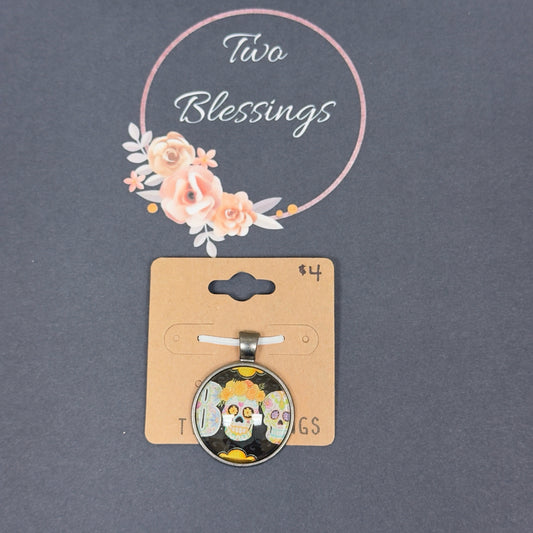 Two Blessings Charm - Sugar Skull