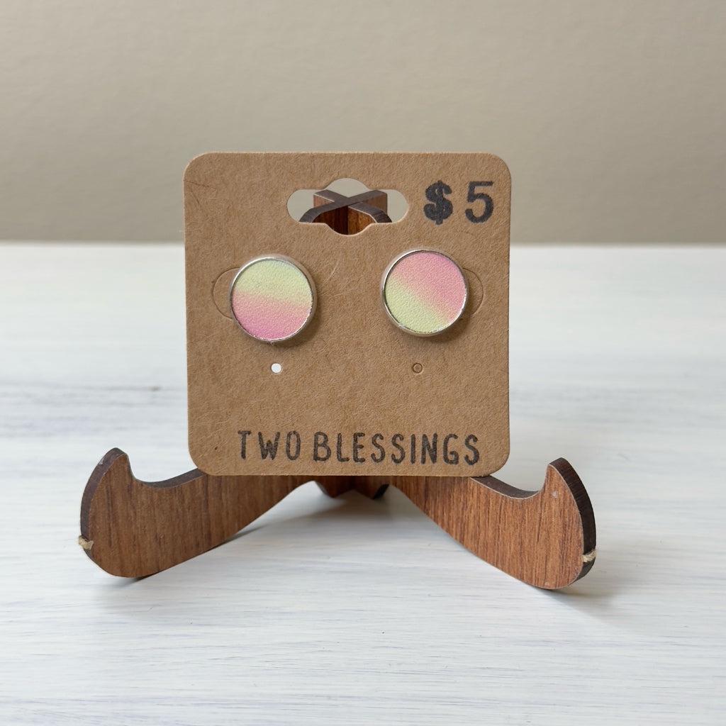 Two Blessings Earrings - Yellow/Pink
