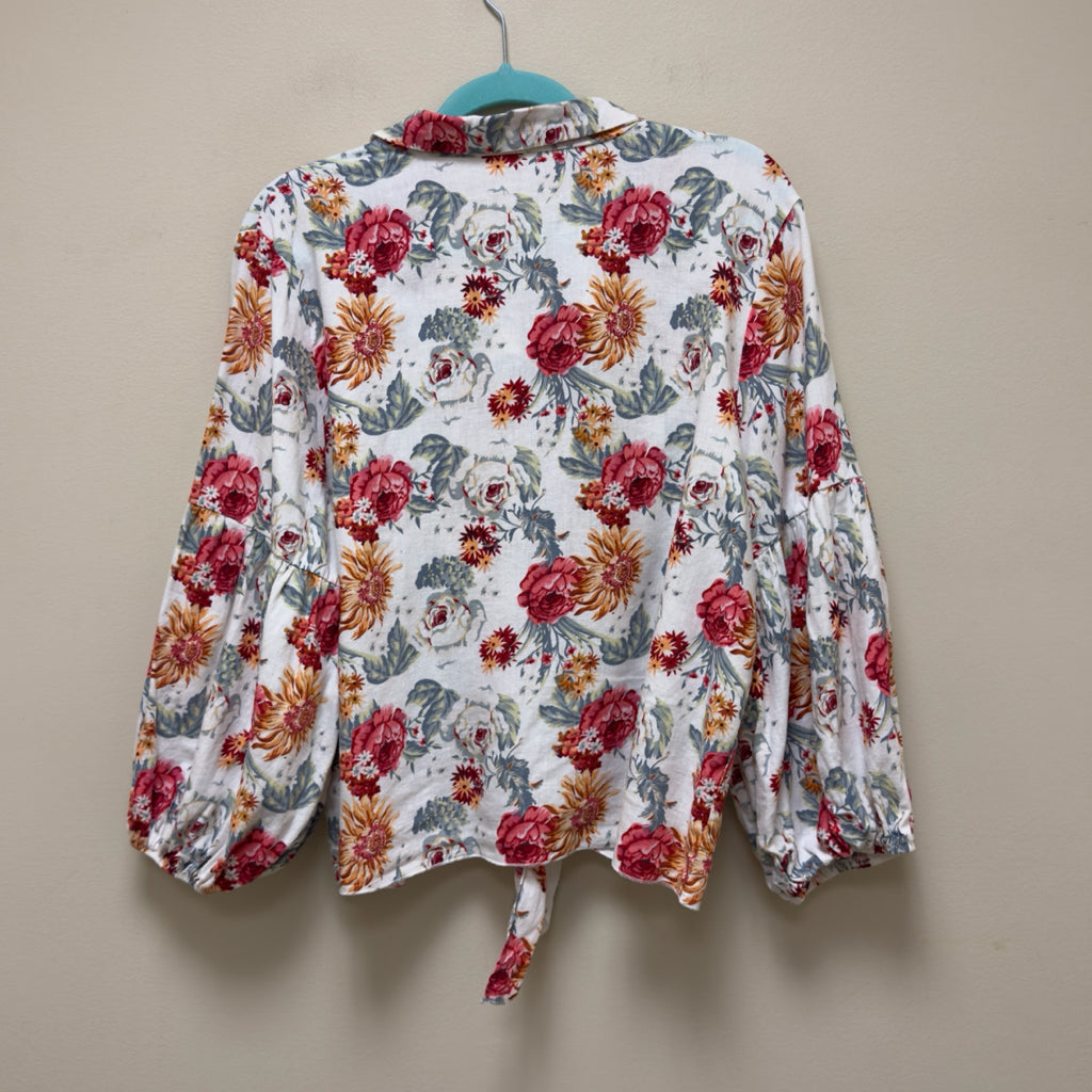 Kaktus Tie Front Top - Size Large