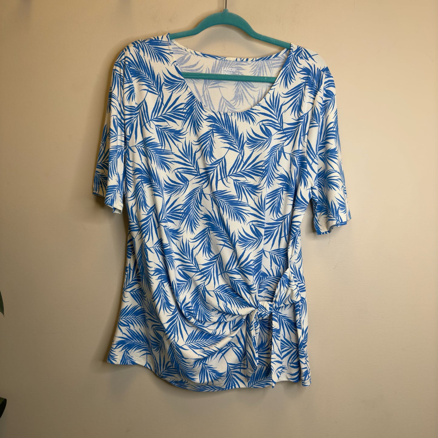 Lands End Tie-Front Top - Size XL