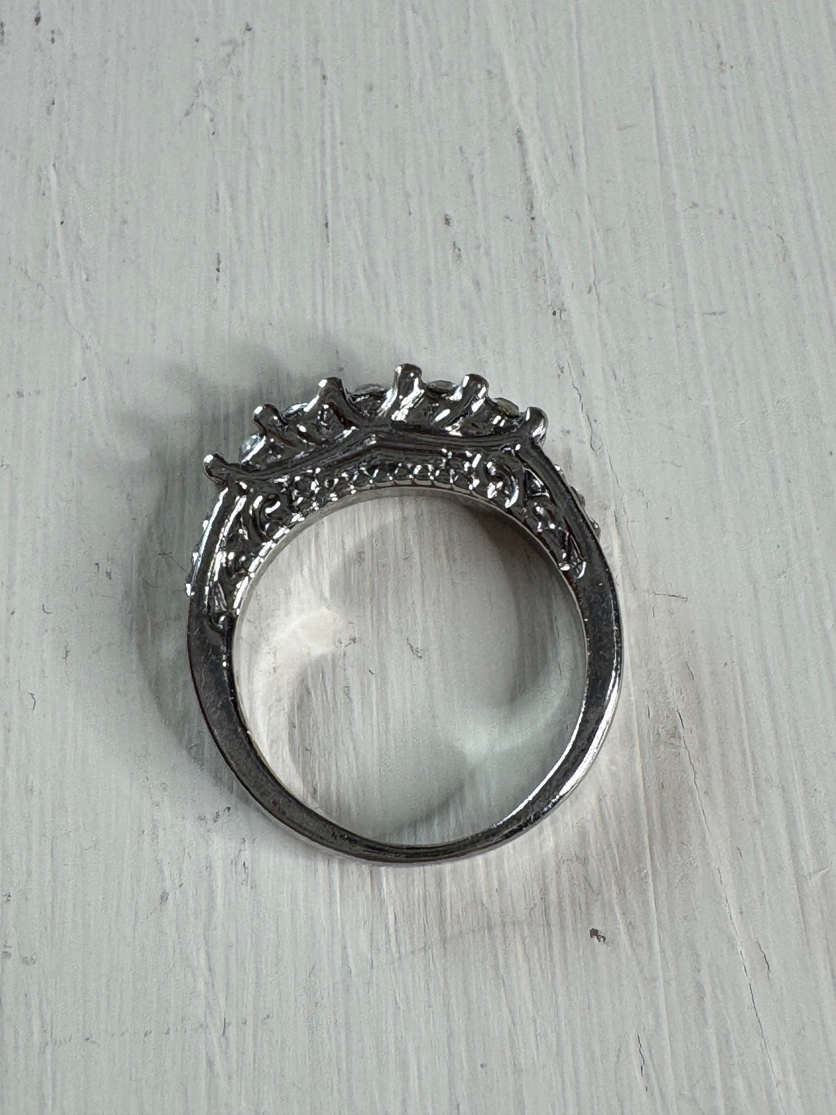 Vintage Faux Diamond Pave Eternity Ring - Size 5