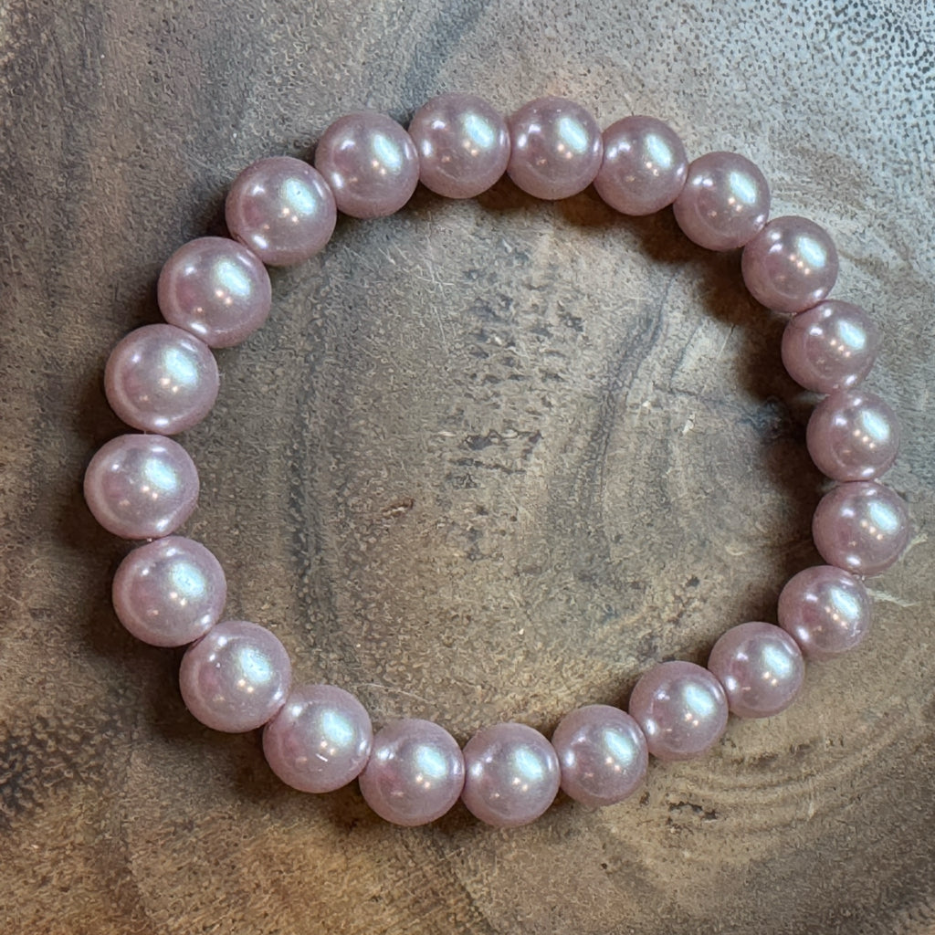 Inga Ann's Beaded Bracelet - Pink Pearl