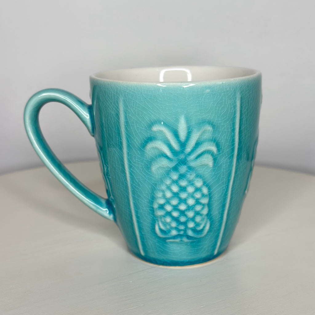 Turquoise Pineapple Coffee Cup