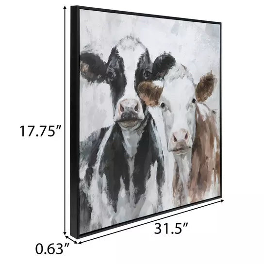 Couple Of Cows Canvas Wall Decor