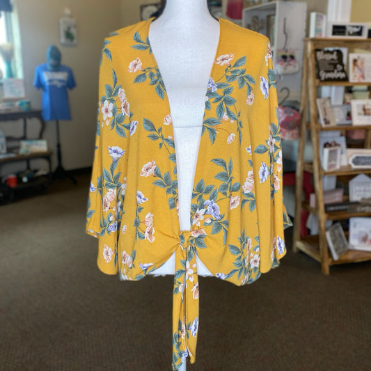 Promesa Tie-Front Kimono - Size Large