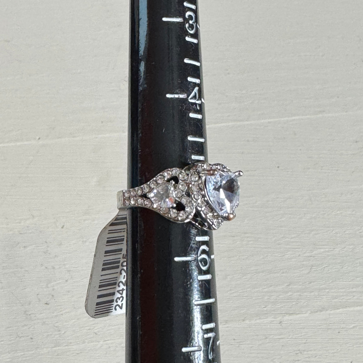 Faux Diamond Heart Promise Ring - Size 5
