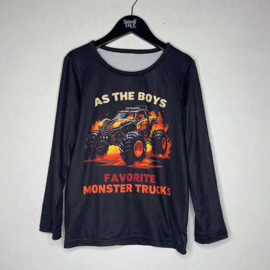 Boys "As The Boys Favorite Monter Trucks" Graphic Tee - Size 8
