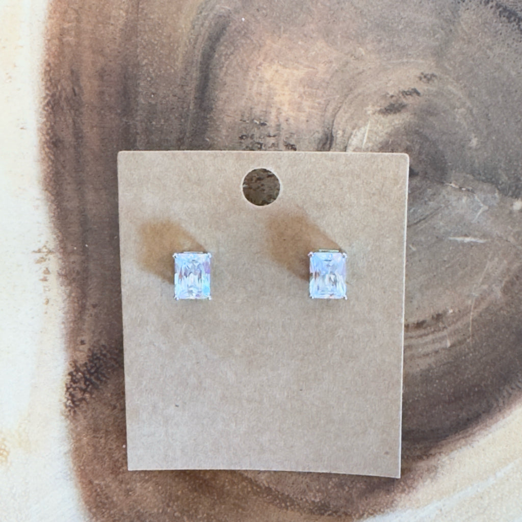 Radiant Cut Stud Earrings