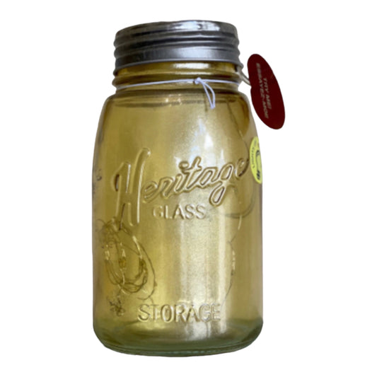 Yellow Glass Heritage Light Up Jar