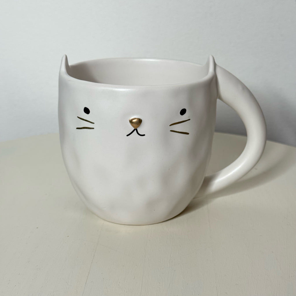 White Cat Mug