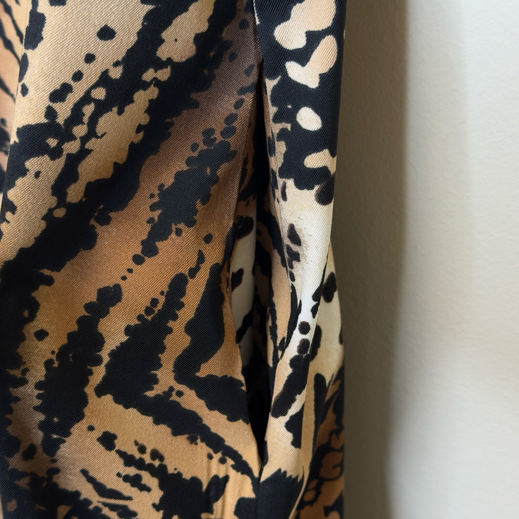 AB Studio Tiger Print Pocket Dress - Size 10