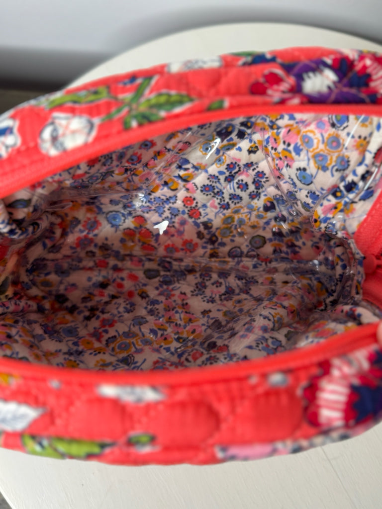 Vera Bradley Coral Floral Iconic Medium Cosmetic Bag