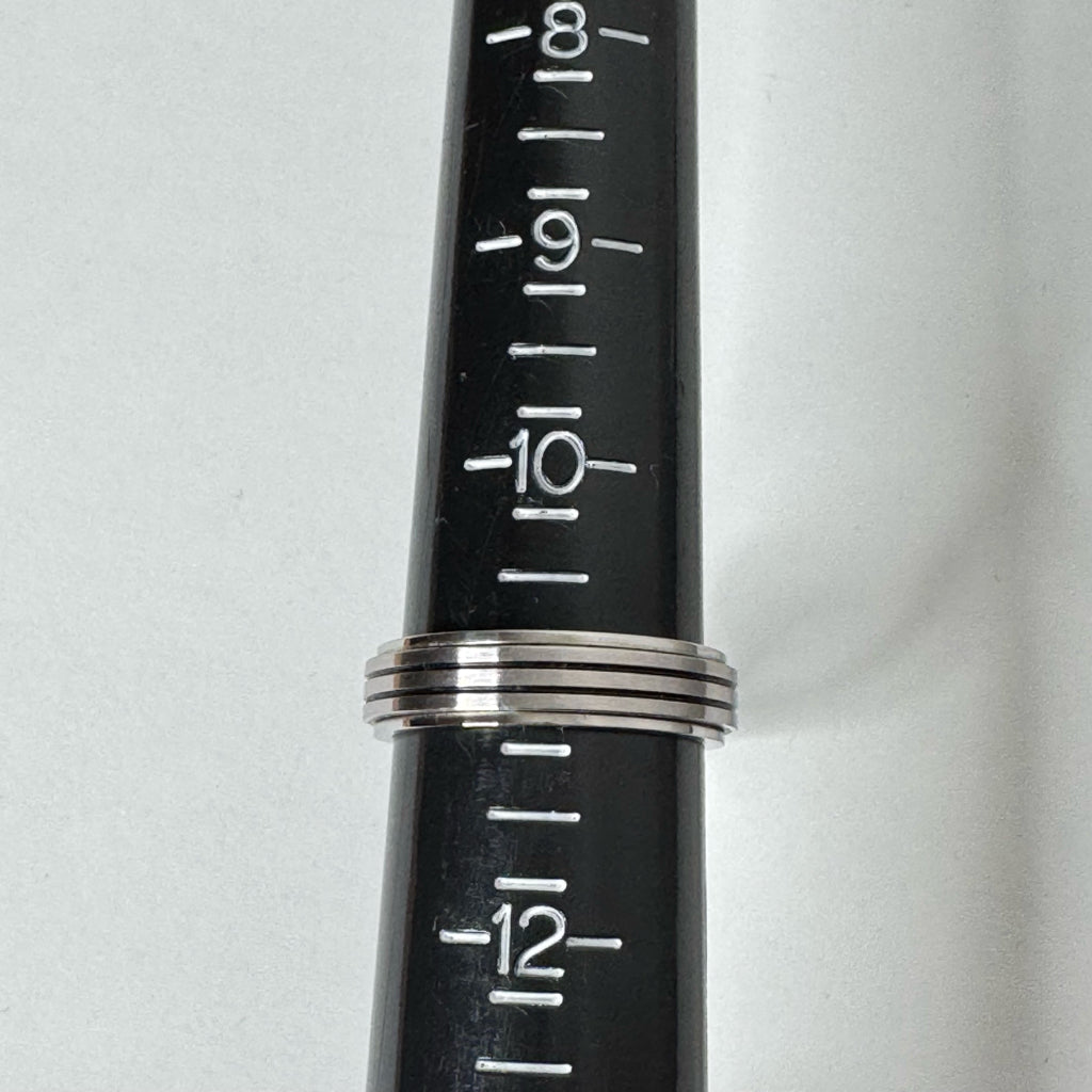 Men's Stainless Steel Spinner Wedding Band - Size 11